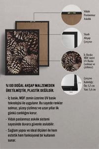 HOMEPACK Ahşap Çerçeveli Tablo Çerçeveli Poster Sanatsal Modern Duvar Dekoru BEK-8171