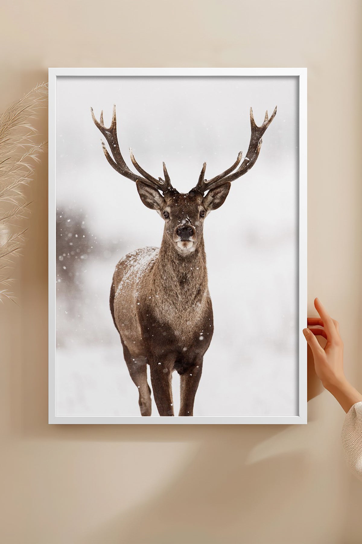 HOMEPACK Ahşap Çerçeveli Tablo Çerçeveli Poster Sanatsal Modern Duvar Dekoru BEK-8172