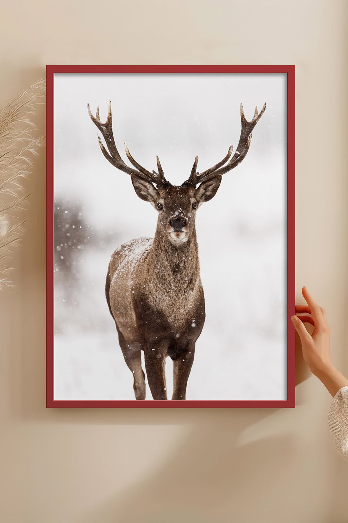 HOMEPACK Ahşap Çerçeveli Tablo Çerçeveli Poster Sanatsal Modern Duvar Dekoru BEK-8172