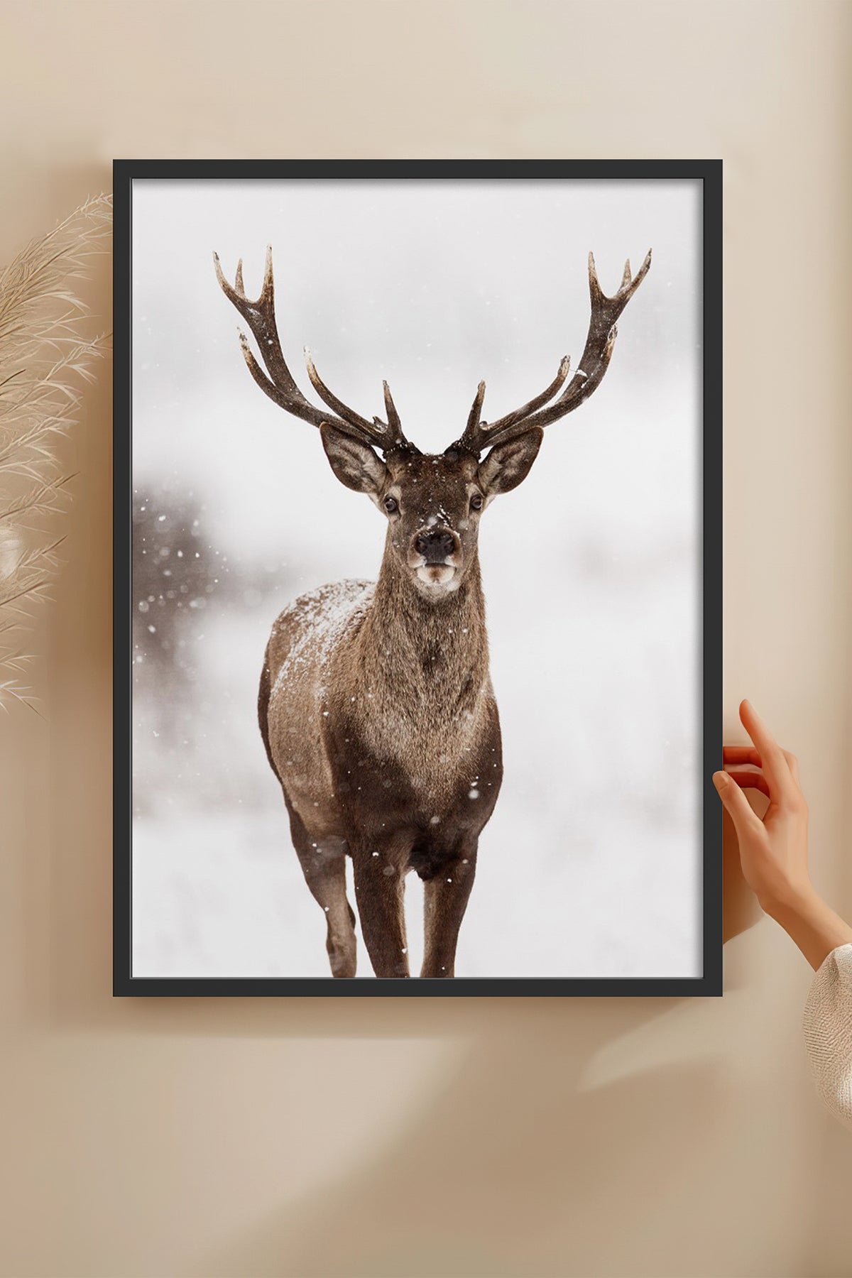 HOMEPACK Ahşap Çerçeveli Tablo Çerçeveli Poster Sanatsal Modern Duvar Dekoru BEK-8172