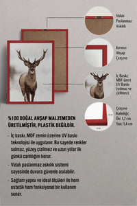 HOMEPACK Ahşap Çerçeveli Tablo Çerçeveli Poster Sanatsal Modern Duvar Dekoru BEK-8172