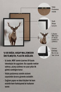 HOMEPACK Ahşap Çerçeveli Tablo Çerçeveli Poster Sanatsal Modern Duvar Dekoru BEK-8172