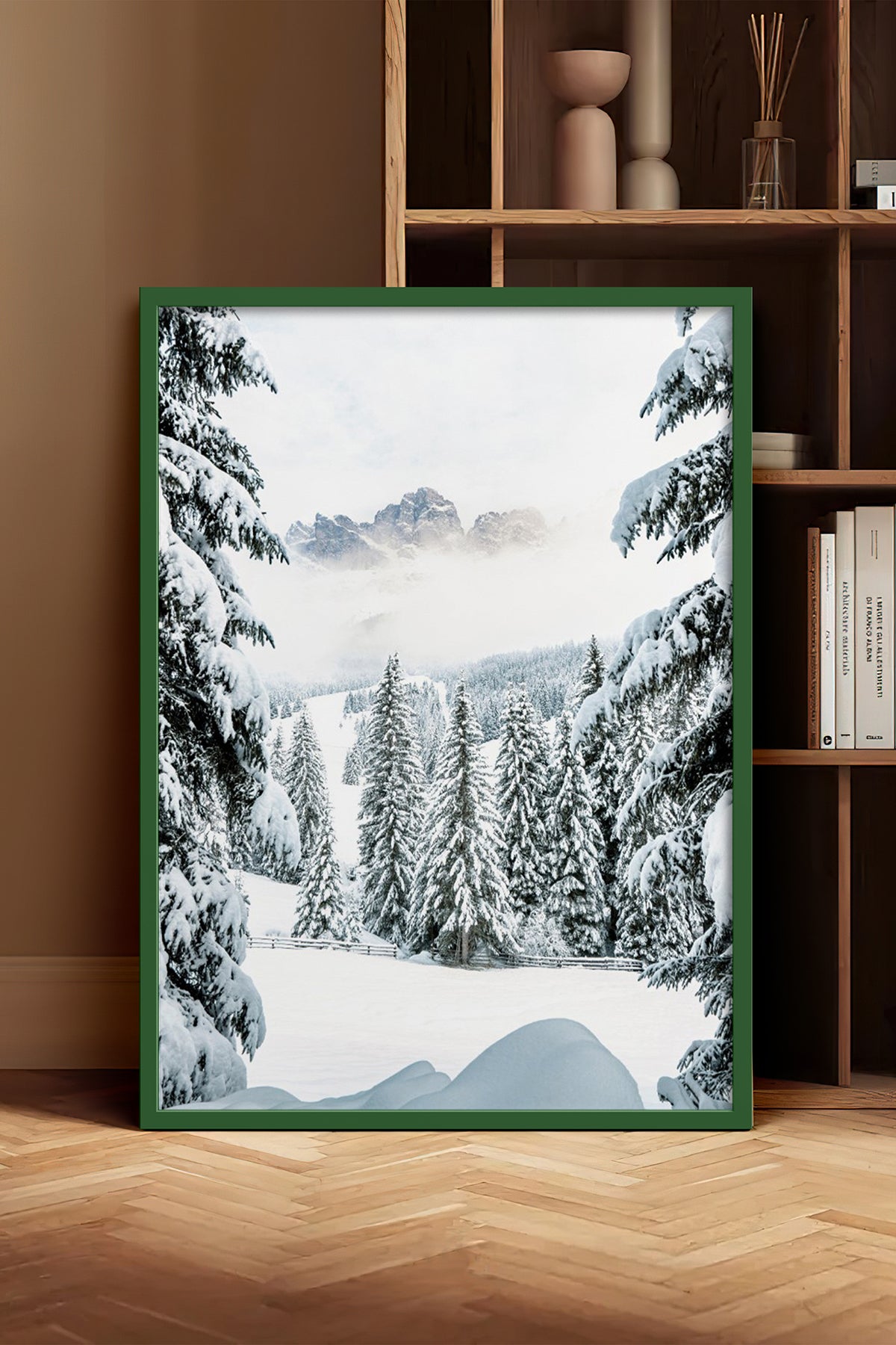 HOMEPACK Ahşap Çerçeveli Tablo Çerçeveli Poster Sanatsal Modern Duvar Dekoru BEK-8173