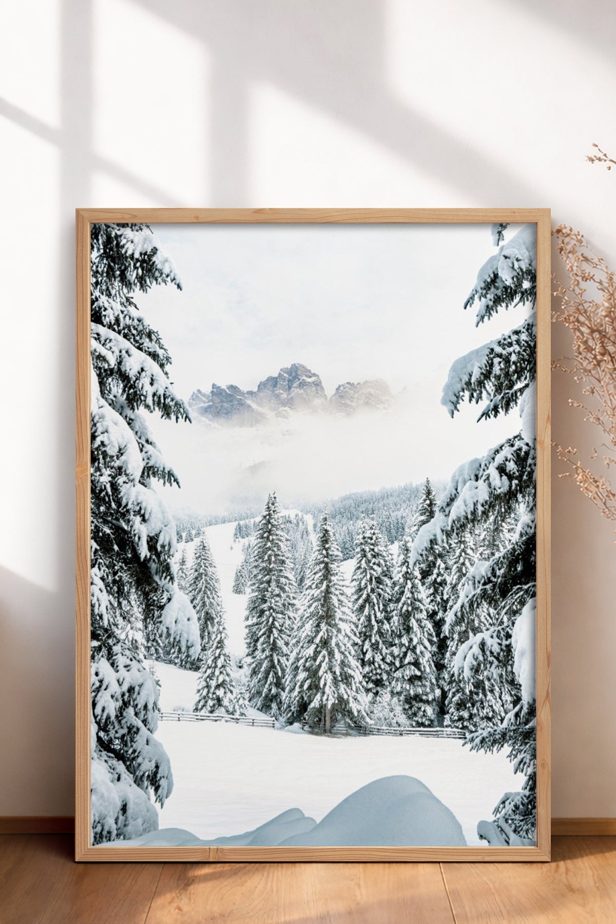 HOMEPACK Ahşap Çerçeveli Tablo Çerçeveli Poster Sanatsal Modern Duvar Dekoru BEK-8173