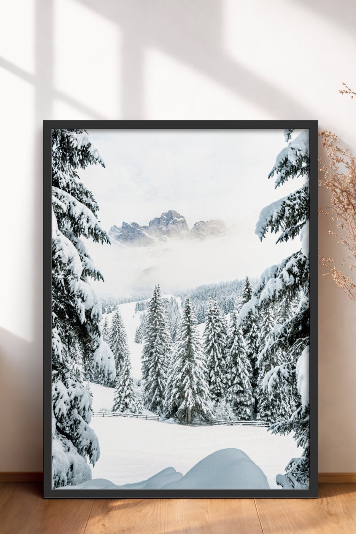 HOMEPACK Ahşap Çerçeveli Tablo Çerçeveli Poster Sanatsal Modern Duvar Dekoru BEK-8173