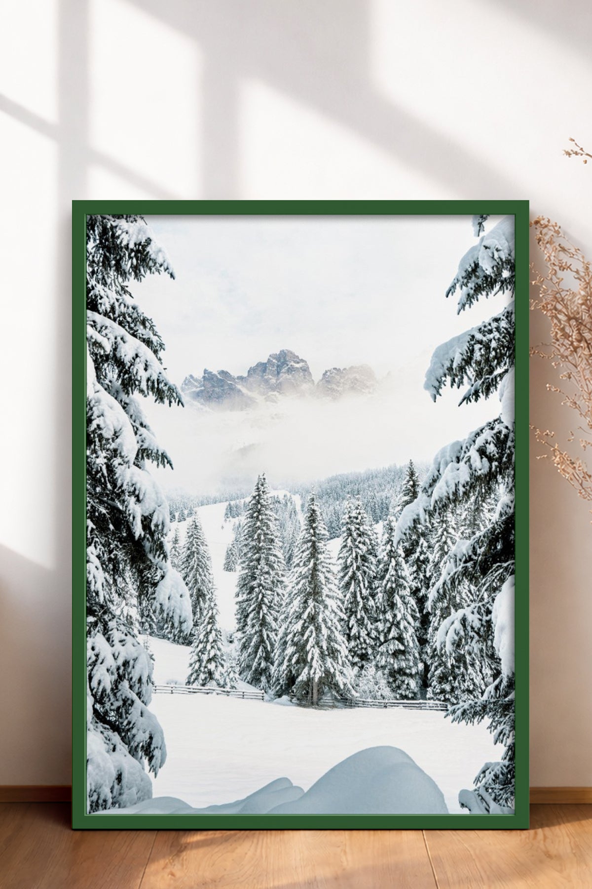 HOMEPACK Ahşap Çerçeveli Tablo Çerçeveli Poster Sanatsal Modern Duvar Dekoru BEK-8173