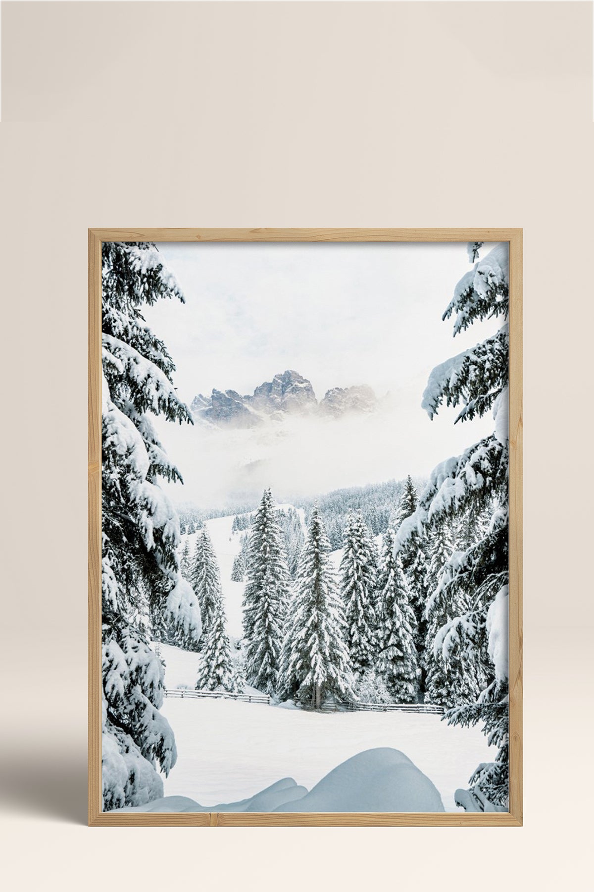 HOMEPACK Ahşap Çerçeveli Tablo Çerçeveli Poster Sanatsal Modern Duvar Dekoru BEK-8173