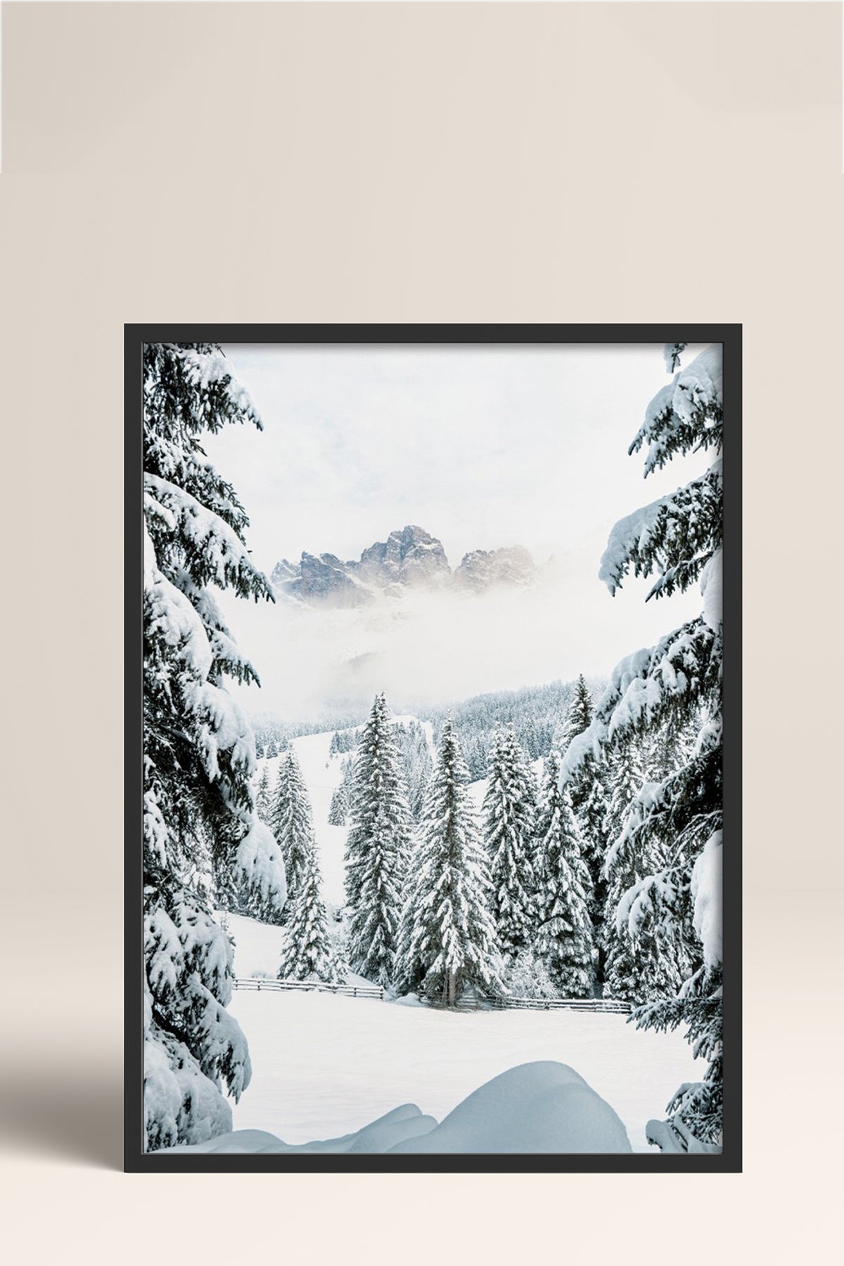 HOMEPACK Ahşap Çerçeveli Tablo Çerçeveli Poster Sanatsal Modern Duvar Dekoru BEK-8173