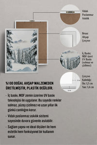HOMEPACK Ahşap Çerçeveli Tablo Çerçeveli Poster Sanatsal Modern Duvar Dekoru BEK-8173