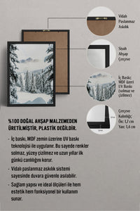 HOMEPACK Ahşap Çerçeveli Tablo Çerçeveli Poster Sanatsal Modern Duvar Dekoru BEK-8173