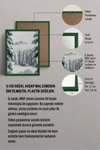 HOMEPACK Ahşap Çerçeveli Tablo Çerçeveli Poster Sanatsal Modern Duvar Dekoru BEK-8173