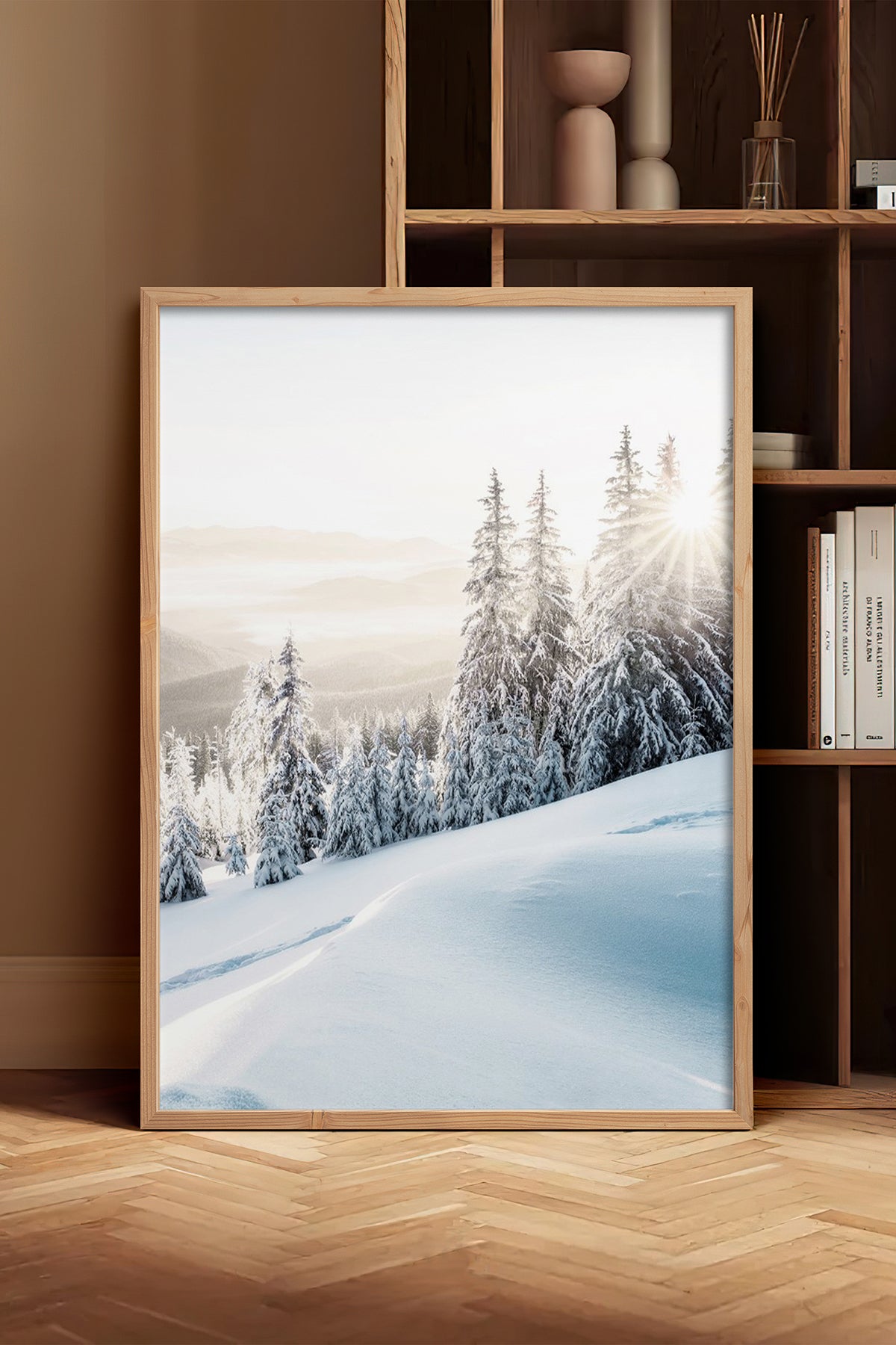 HOMEPACK Ahşap Çerçeveli Tablo Çerçeveli Poster Sanatsal Modern Duvar Dekoru BEK-8174