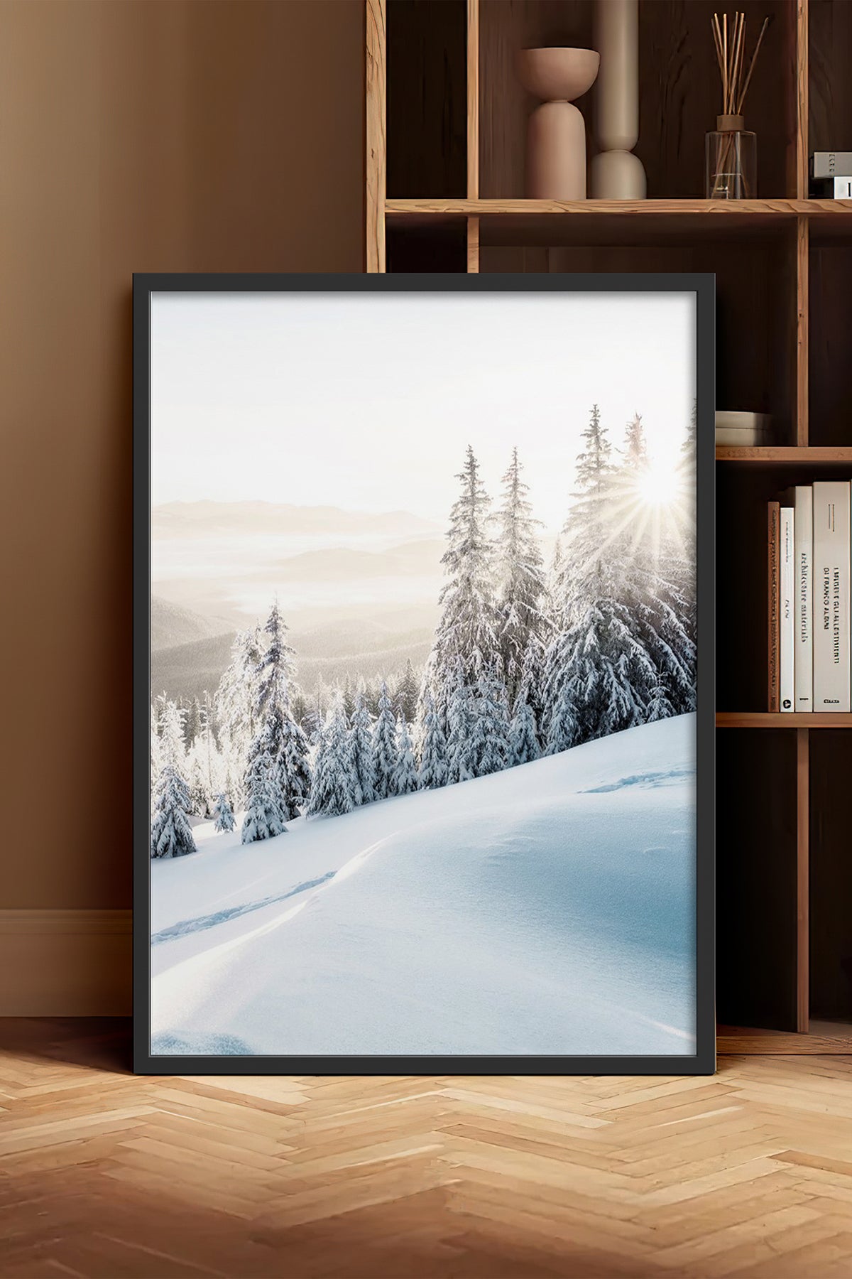 HOMEPACK Ahşap Çerçeveli Tablo Çerçeveli Poster Sanatsal Modern Duvar Dekoru BEK-8174