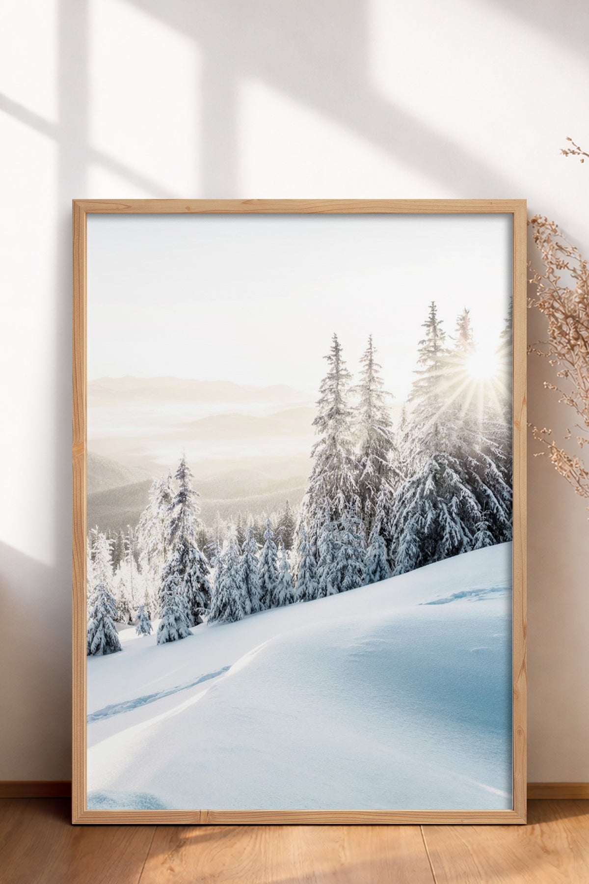 HOMEPACK Ahşap Çerçeveli Tablo Çerçeveli Poster Sanatsal Modern Duvar Dekoru BEK-8174