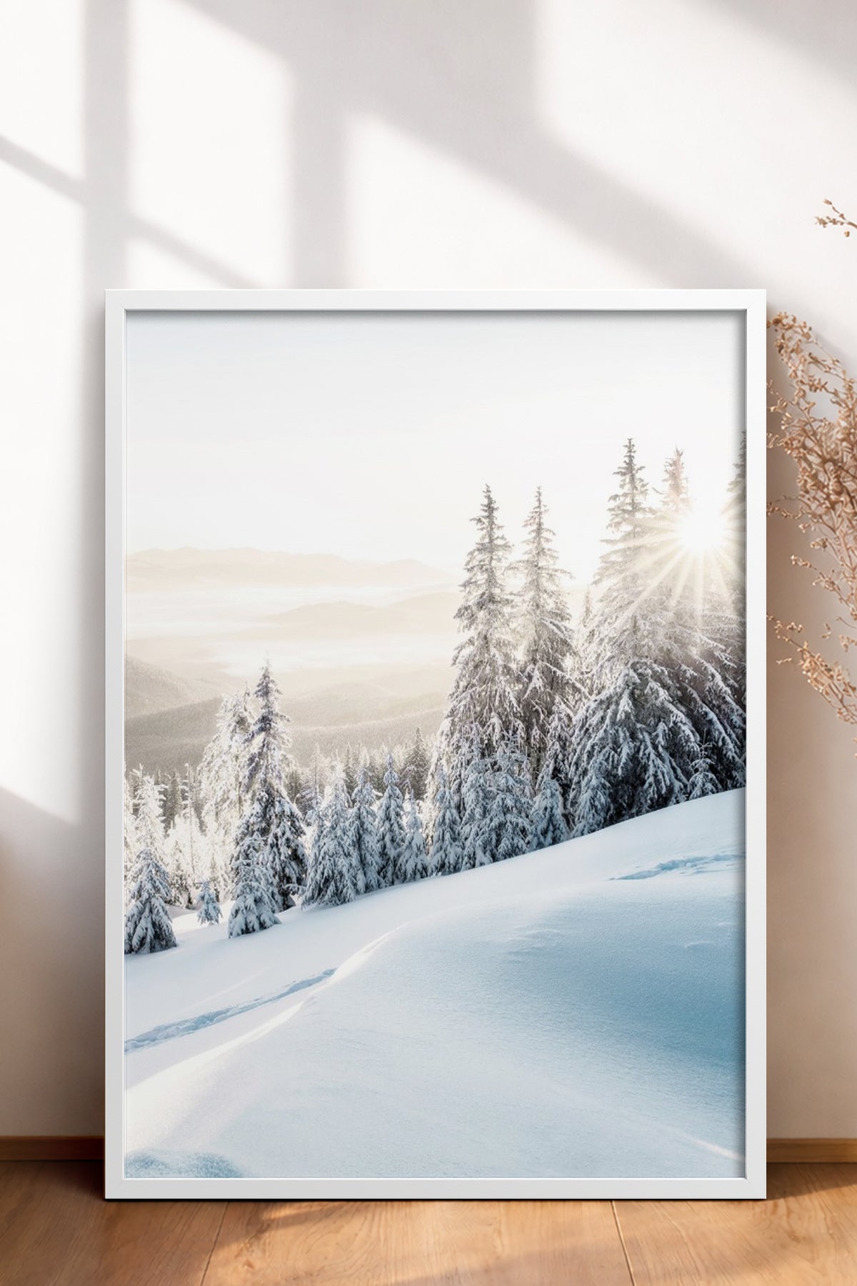 HOMEPACK Ahşap Çerçeveli Tablo Çerçeveli Poster Sanatsal Modern Duvar Dekoru BEK-8174