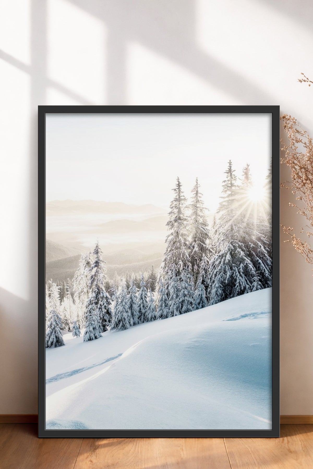 HOMEPACK Ahşap Çerçeveli Tablo Çerçeveli Poster Sanatsal Modern Duvar Dekoru BEK-8174