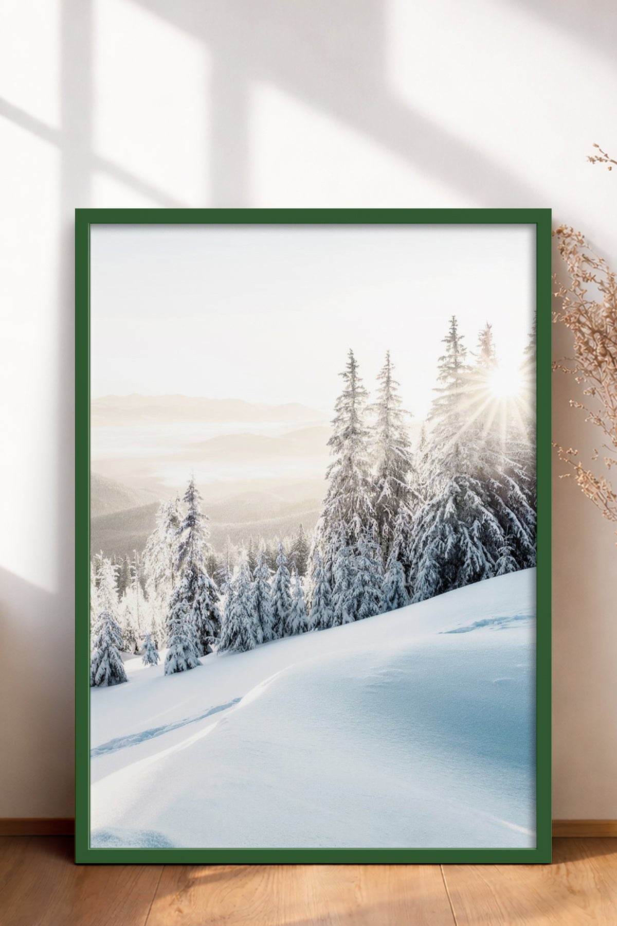 HOMEPACK Ahşap Çerçeveli Tablo Çerçeveli Poster Sanatsal Modern Duvar Dekoru BEK-8174