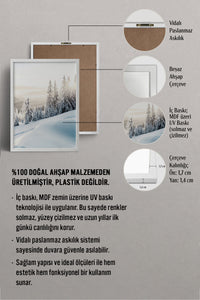 HOMEPACK Ahşap Çerçeveli Tablo Çerçeveli Poster Sanatsal Modern Duvar Dekoru BEK-8174