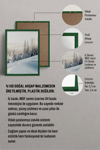 HOMEPACK Ahşap Çerçeveli Tablo Çerçeveli Poster Sanatsal Modern Duvar Dekoru BEK-8174