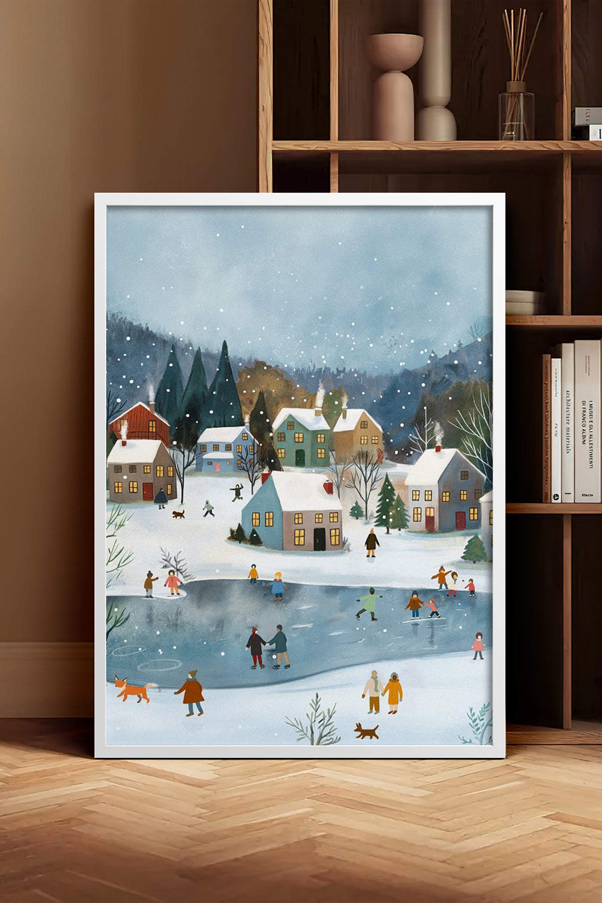 HOMEPACK Ahşap Çerçeveli Tablo Çerçeveli Poster Sanatsal Modern Duvar Dekoru BEK-8175
