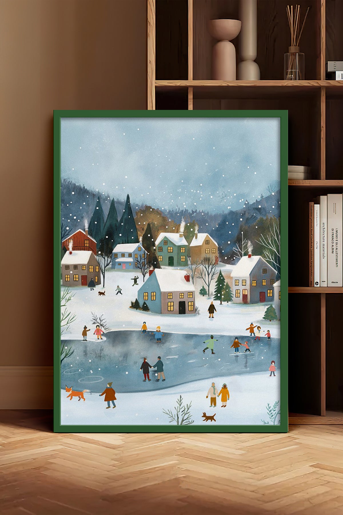 HOMEPACK Ahşap Çerçeveli Tablo Çerçeveli Poster Sanatsal Modern Duvar Dekoru BEK-8175