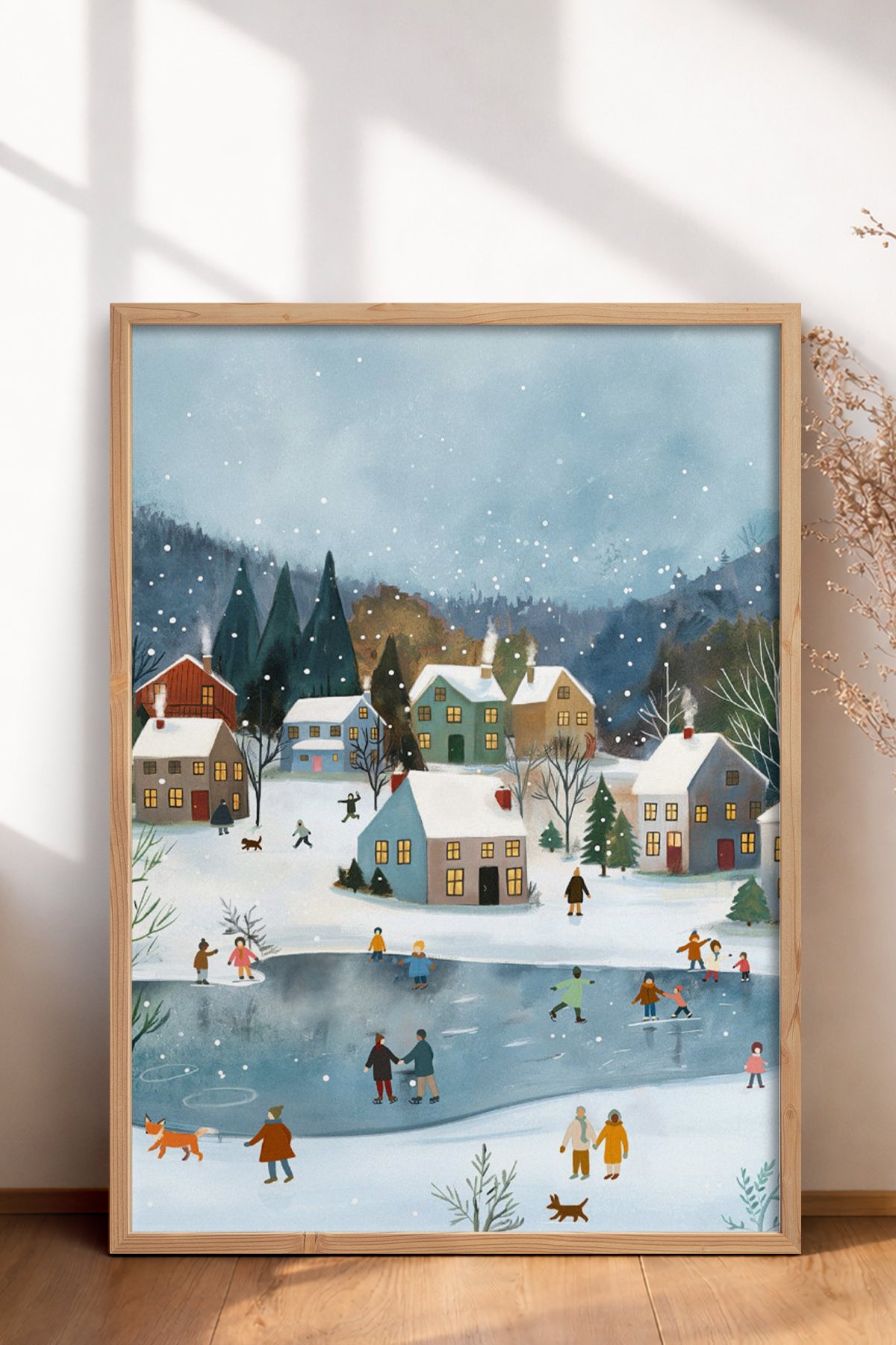 HOMEPACK Ahşap Çerçeveli Tablo Çerçeveli Poster Sanatsal Modern Duvar Dekoru BEK-8175