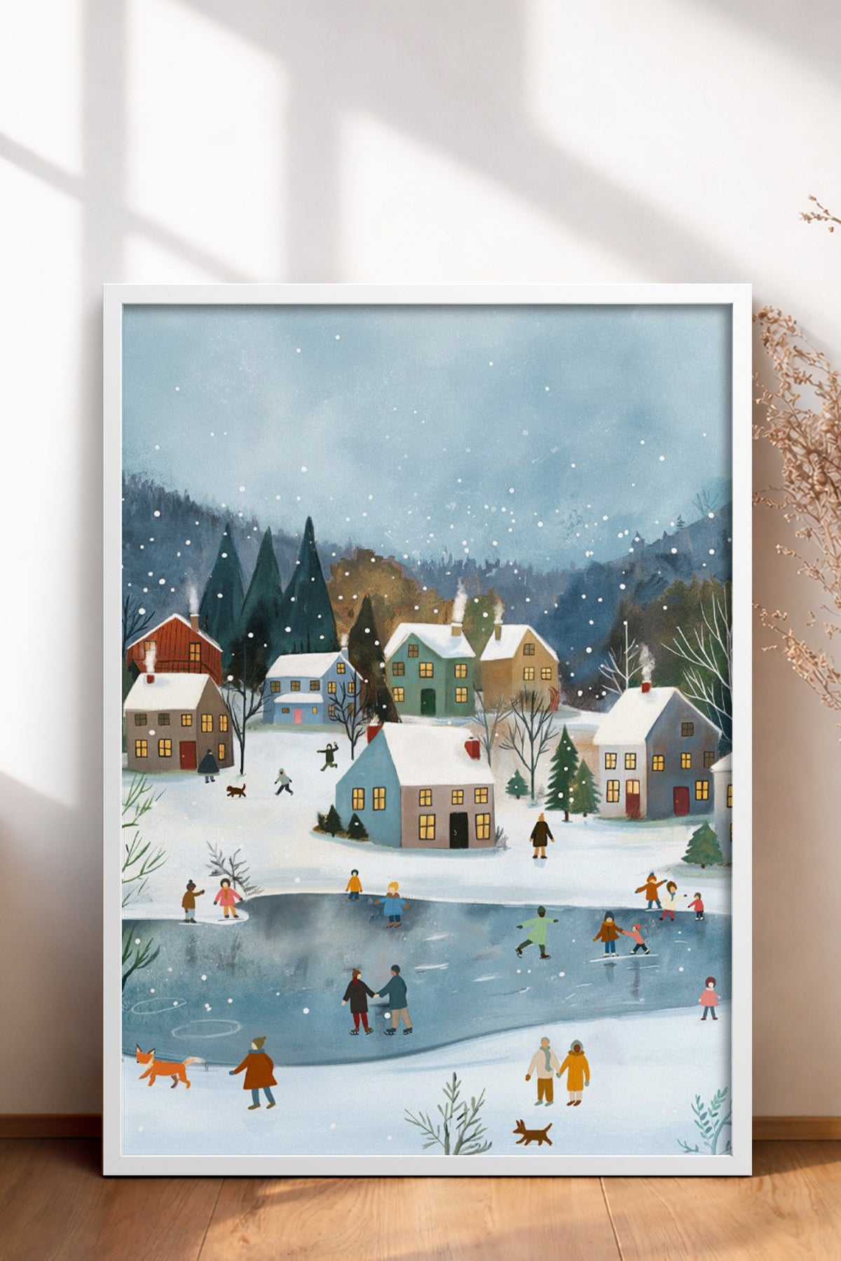 HOMEPACK Ahşap Çerçeveli Tablo Çerçeveli Poster Sanatsal Modern Duvar Dekoru BEK-8175