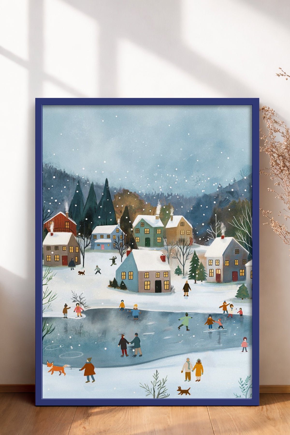 HOMEPACK Ahşap Çerçeveli Tablo Çerçeveli Poster Sanatsal Modern Duvar Dekoru BEK-8175