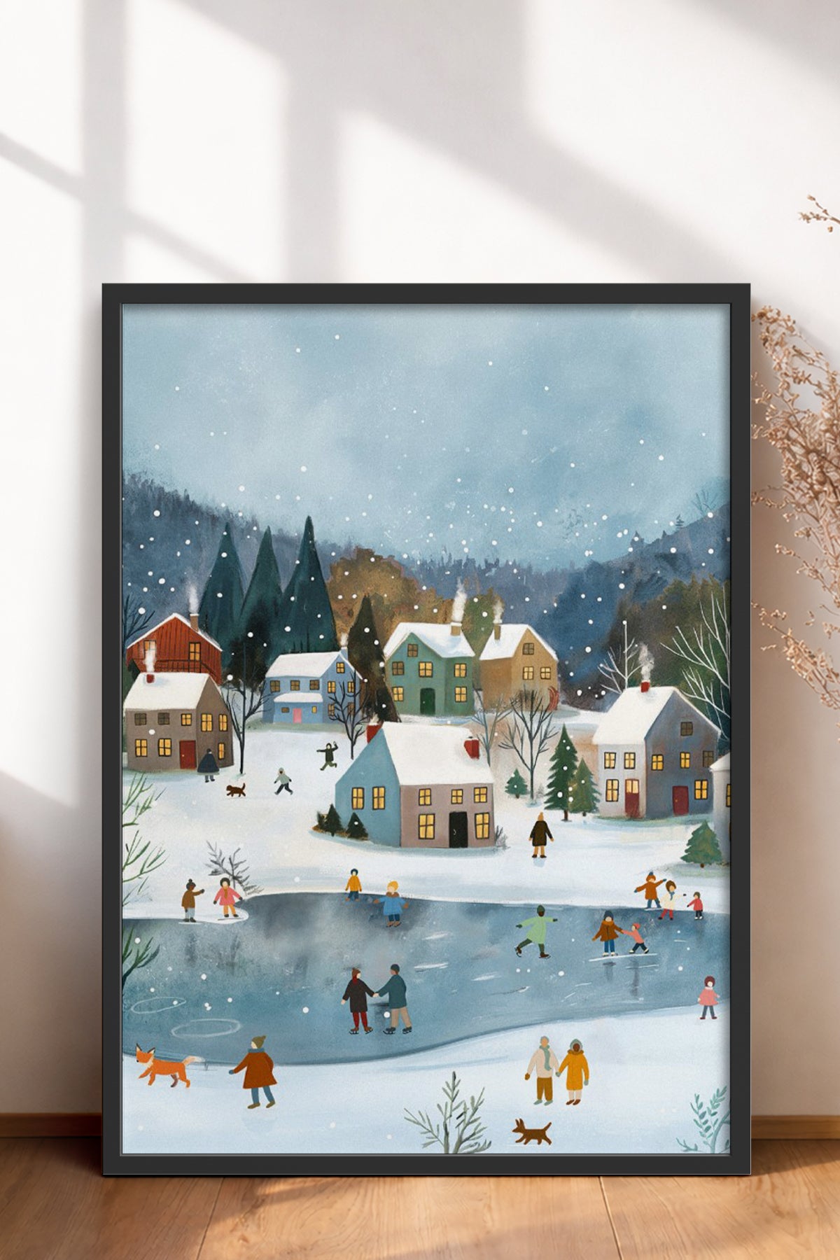 HOMEPACK Ahşap Çerçeveli Tablo Çerçeveli Poster Sanatsal Modern Duvar Dekoru BEK-8175
