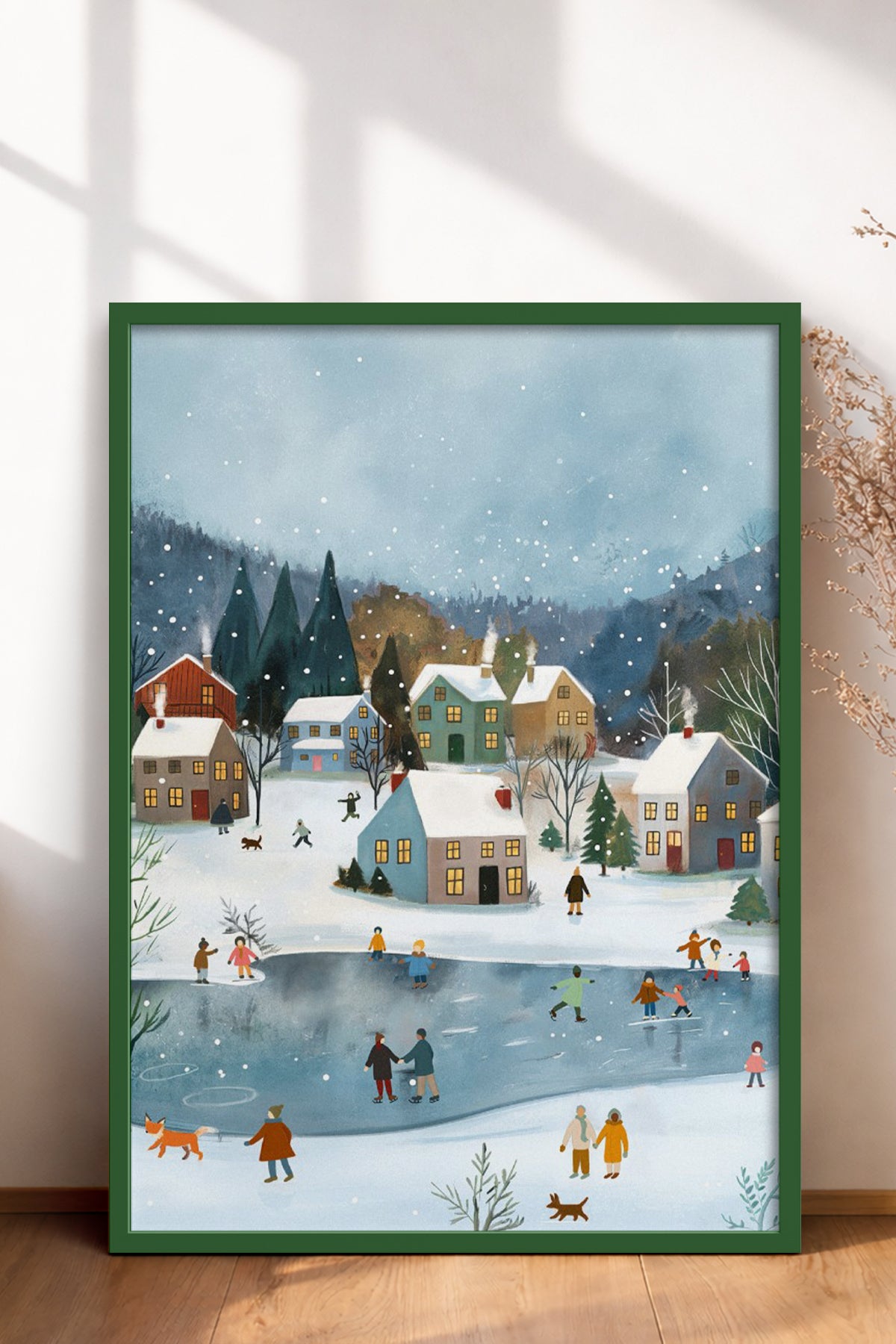 HOMEPACK Ahşap Çerçeveli Tablo Çerçeveli Poster Sanatsal Modern Duvar Dekoru BEK-8175