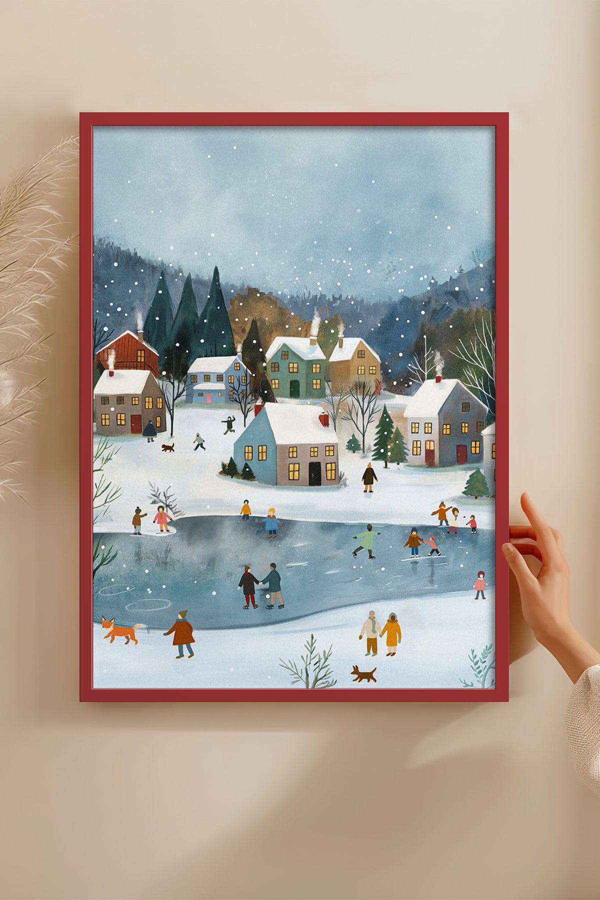 HOMEPACK Ahşap Çerçeveli Tablo Çerçeveli Poster Sanatsal Modern Duvar Dekoru BEK-8175