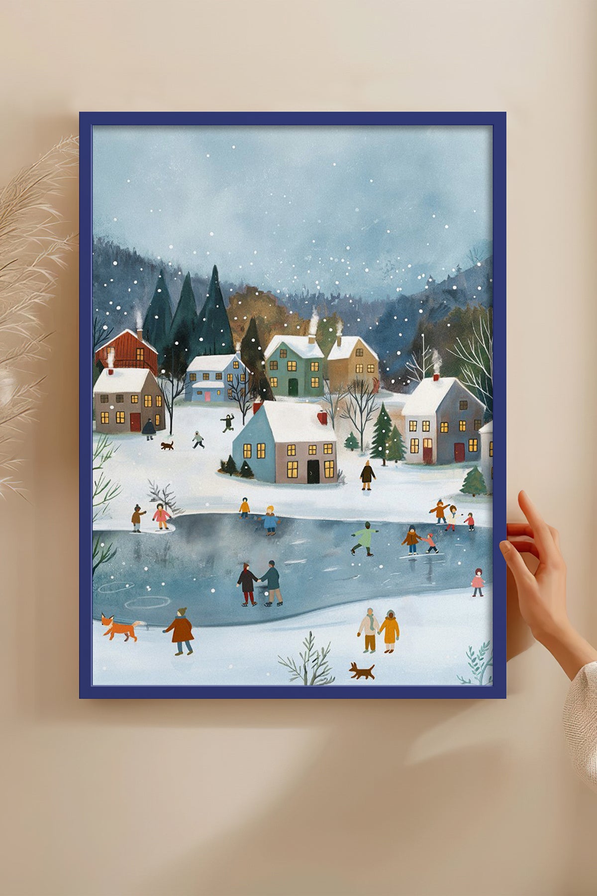 HOMEPACK Ahşap Çerçeveli Tablo Çerçeveli Poster Sanatsal Modern Duvar Dekoru BEK-8175