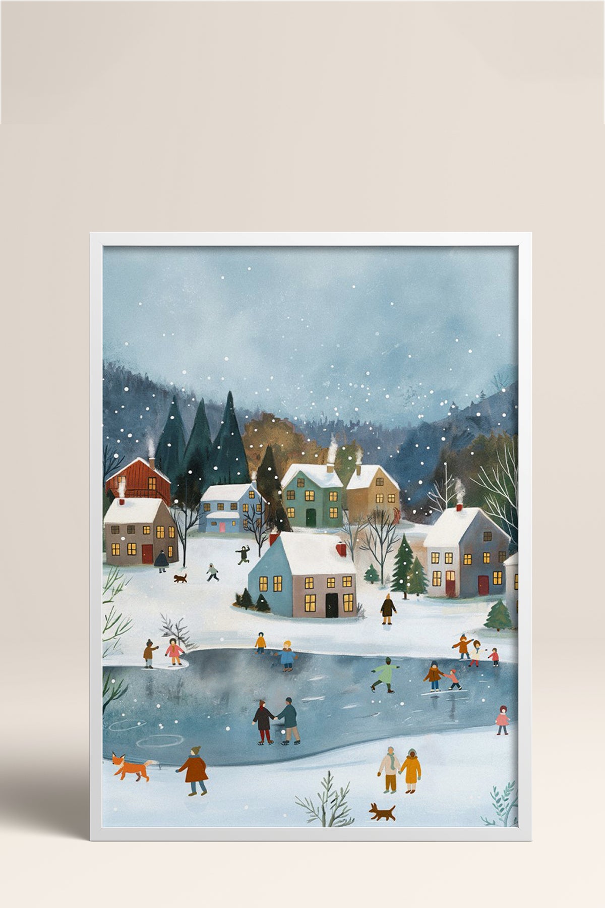 HOMEPACK Ahşap Çerçeveli Tablo Çerçeveli Poster Sanatsal Modern Duvar Dekoru BEK-8175