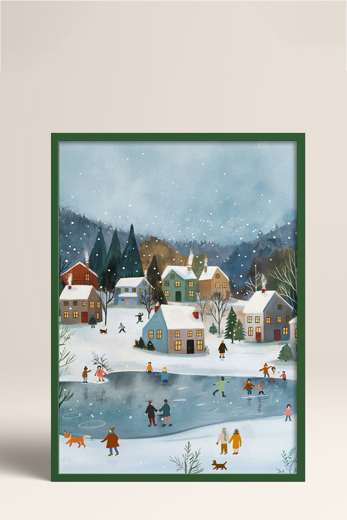 HOMEPACK Ahşap Çerçeveli Tablo Çerçeveli Poster Sanatsal Modern Duvar Dekoru BEK-8175