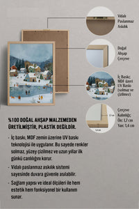 HOMEPACK Ahşap Çerçeveli Tablo Çerçeveli Poster Sanatsal Modern Duvar Dekoru BEK-8175