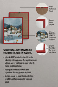 HOMEPACK Ahşap Çerçeveli Tablo Çerçeveli Poster Sanatsal Modern Duvar Dekoru BEK-8175