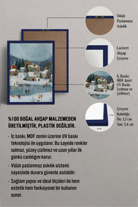 HOMEPACK Ahşap Çerçeveli Tablo Çerçeveli Poster Sanatsal Modern Duvar Dekoru BEK-8175