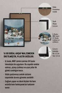 HOMEPACK Ahşap Çerçeveli Tablo Çerçeveli Poster Sanatsal Modern Duvar Dekoru BEK-8175