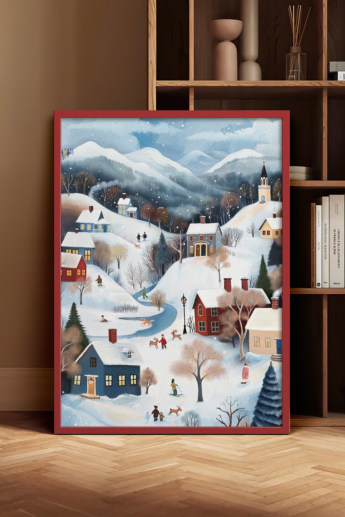 HOMEPACK Ahşap Çerçeveli Tablo Çerçeveli Poster Sanatsal Modern Duvar Dekoru BEK-8176