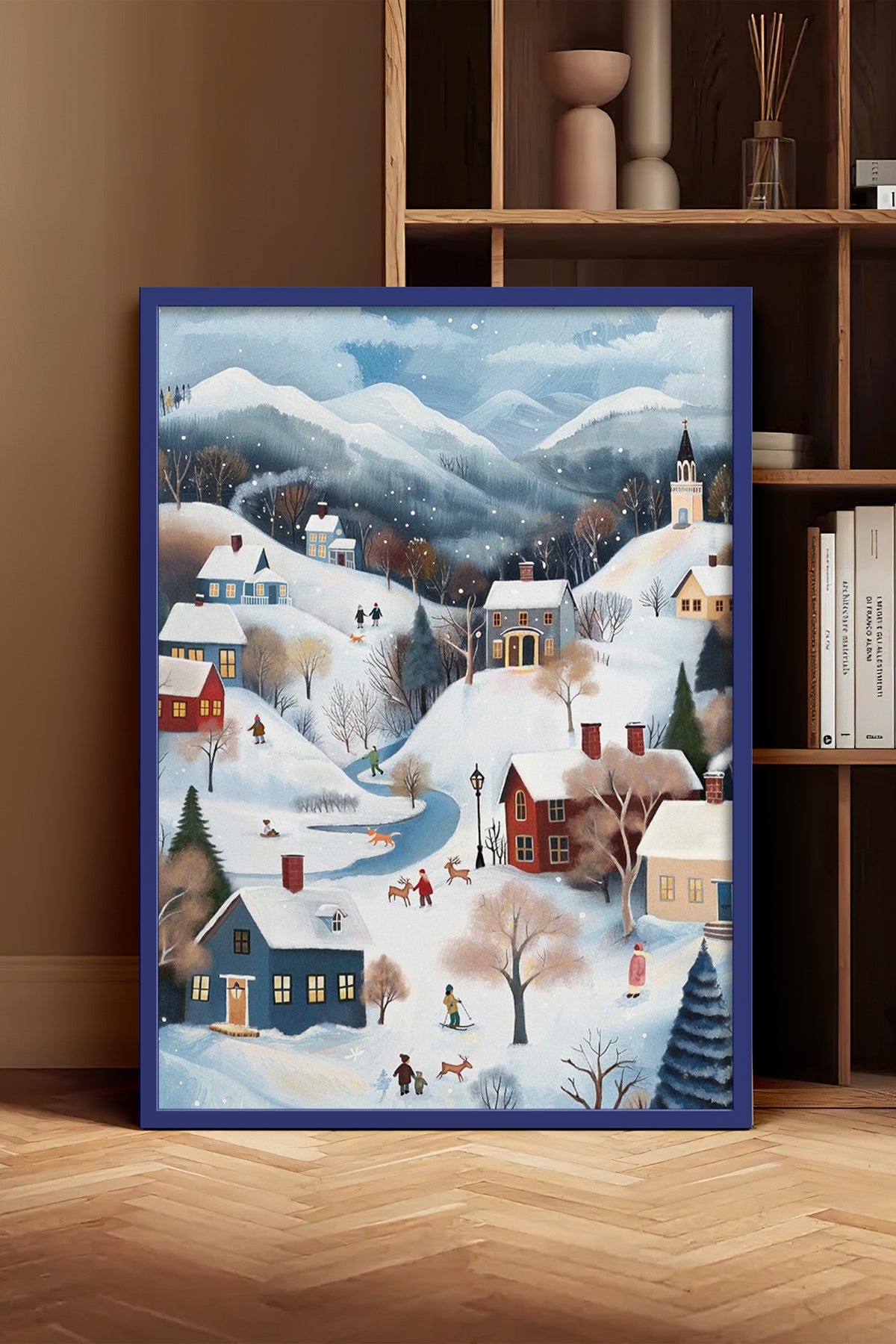 HOMEPACK Ahşap Çerçeveli Tablo Çerçeveli Poster Sanatsal Modern Duvar Dekoru BEK-8176