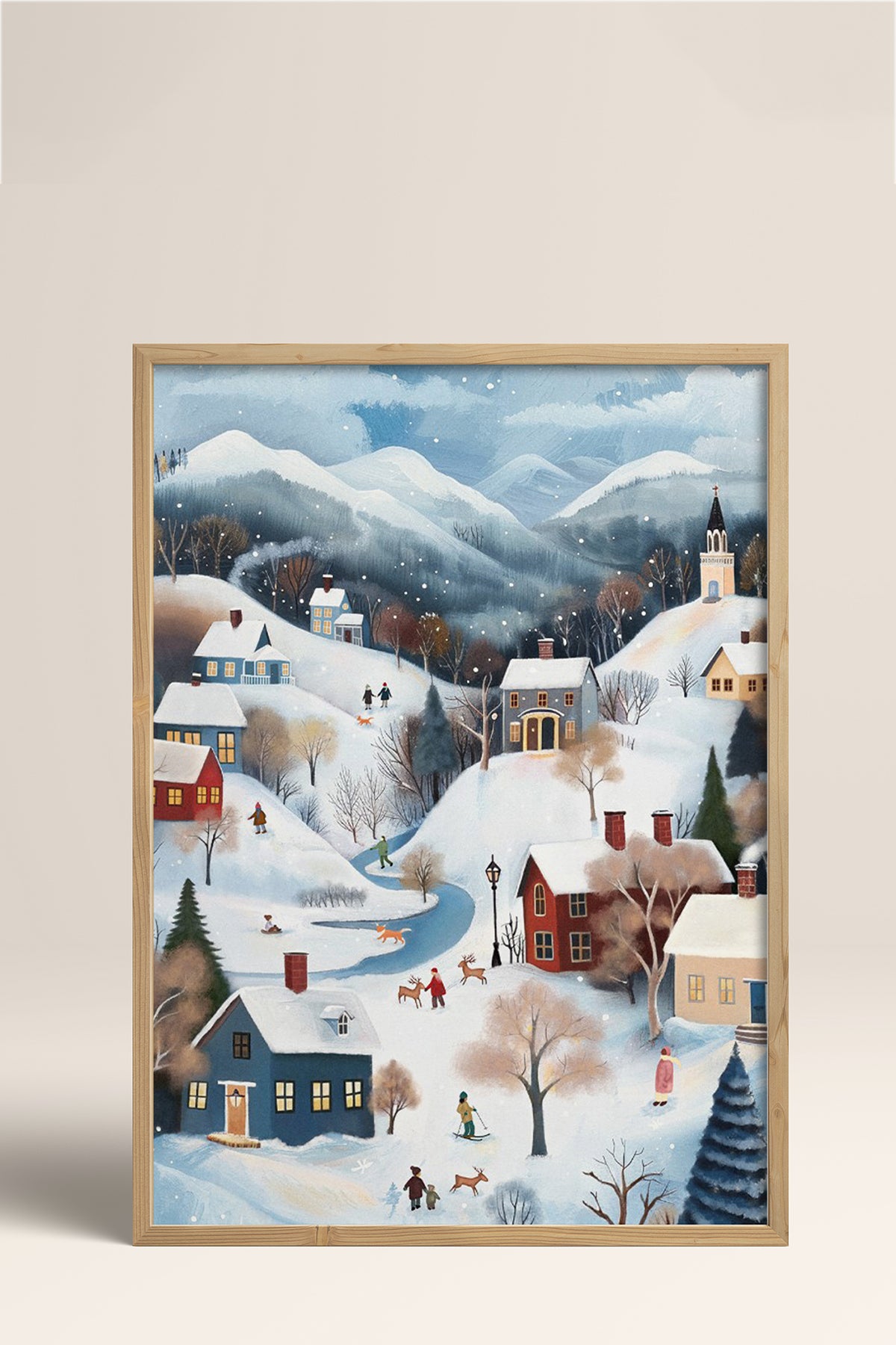 HOMEPACK Ahşap Çerçeveli Tablo Çerçeveli Poster Sanatsal Modern Duvar Dekoru BEK-8176