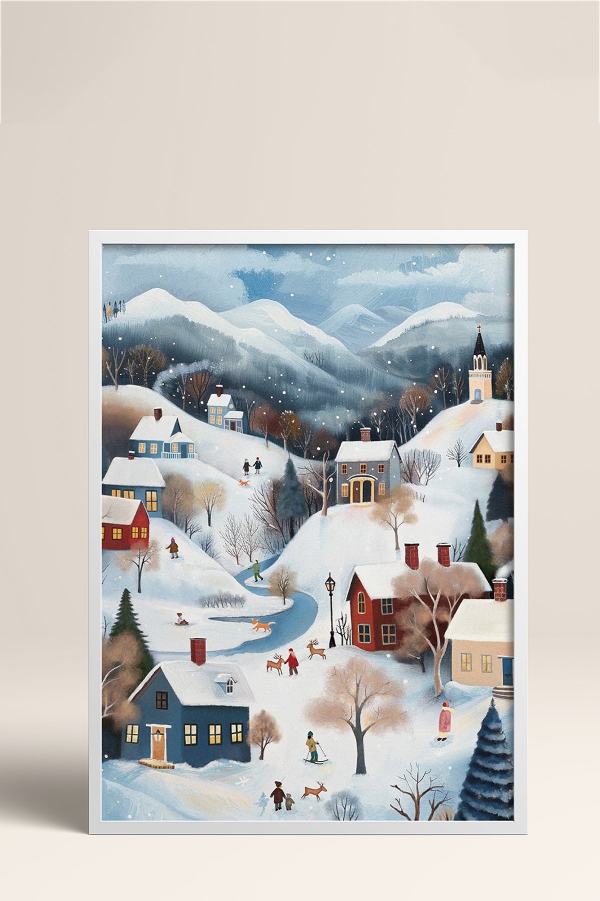 HOMEPACK Ahşap Çerçeveli Tablo Çerçeveli Poster Sanatsal Modern Duvar Dekoru BEK-8176