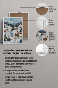 HOMEPACK Ahşap Çerçeveli Tablo Çerçeveli Poster Sanatsal Modern Duvar Dekoru BEK-8176