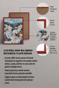 HOMEPACK Ahşap Çerçeveli Tablo Çerçeveli Poster Sanatsal Modern Duvar Dekoru BEK-8176