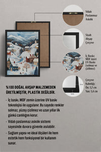 HOMEPACK Ahşap Çerçeveli Tablo Çerçeveli Poster Sanatsal Modern Duvar Dekoru BEK-8176