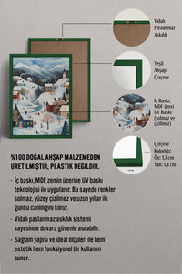 HOMEPACK Ahşap Çerçeveli Tablo Çerçeveli Poster Sanatsal Modern Duvar Dekoru BEK-8176