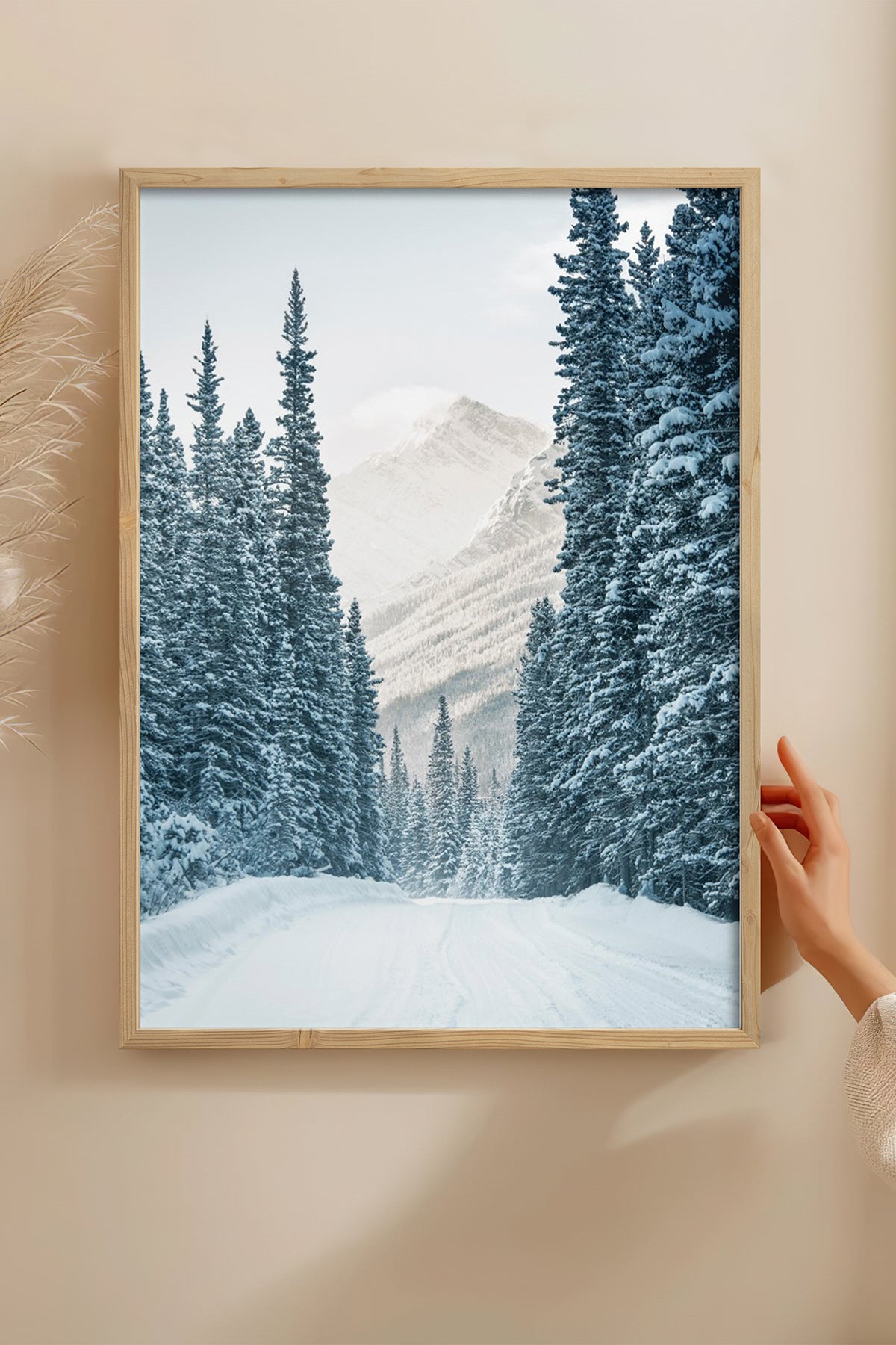 HOMEPACK Ahşap Çerçeveli Tablo Çerçeveli Poster Sanatsal Modern Duvar Dekoru BEK-8177