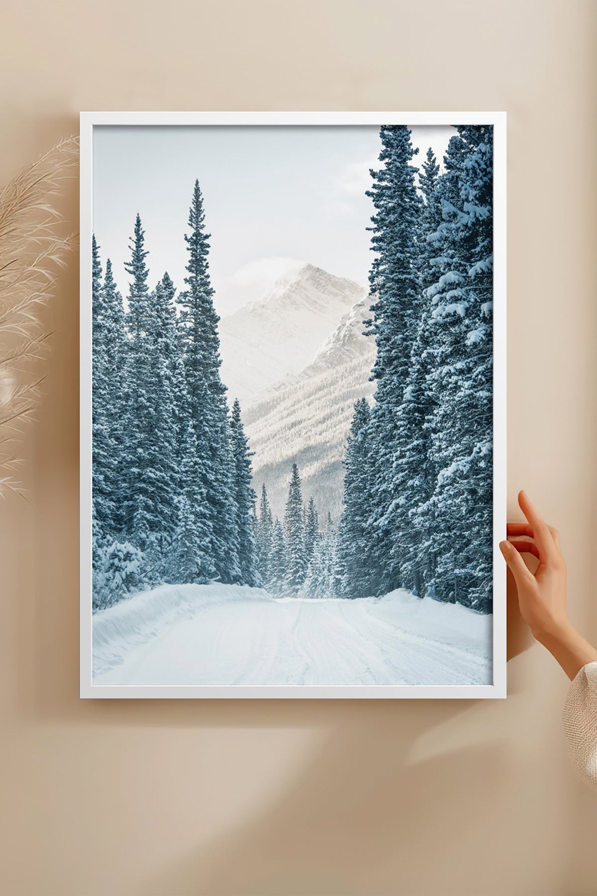 HOMEPACK Ahşap Çerçeveli Tablo Çerçeveli Poster Sanatsal Modern Duvar Dekoru BEK-8177