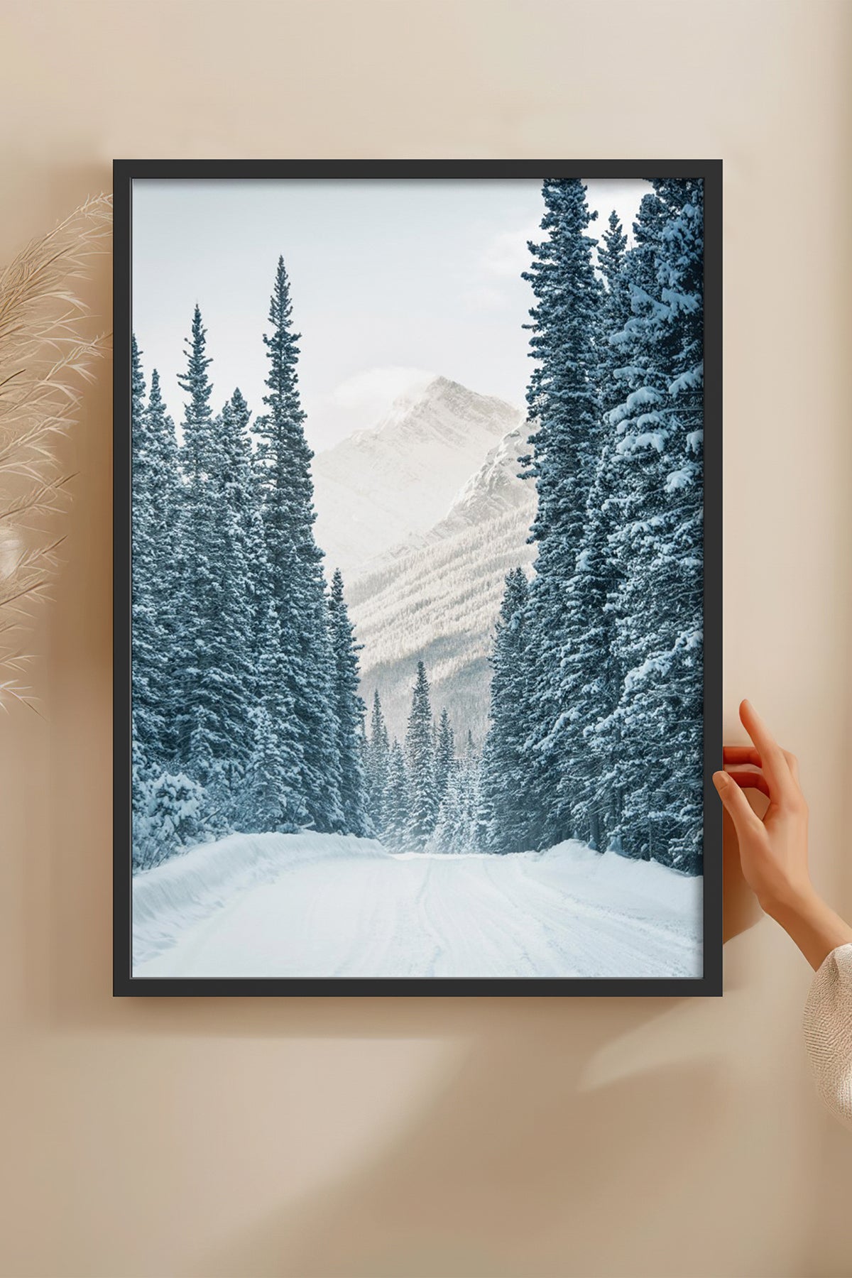 HOMEPACK Ahşap Çerçeveli Tablo Çerçeveli Poster Sanatsal Modern Duvar Dekoru BEK-8177