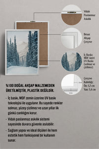 HOMEPACK Ahşap Çerçeveli Tablo Çerçeveli Poster Sanatsal Modern Duvar Dekoru BEK-8177